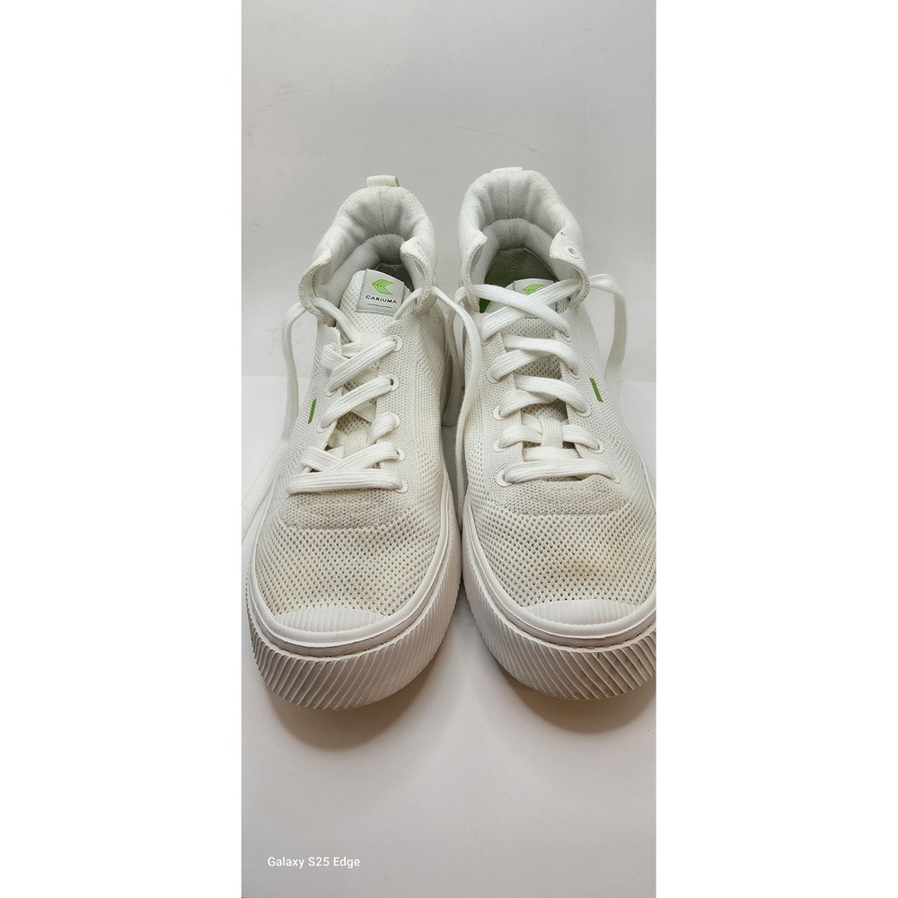 Cariuma IBI High Off-White Bamboo Knit Sneakers Mens 7.5 Womens 9 High Top